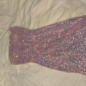 Windsor Pink and Iridescent Sequined Dress